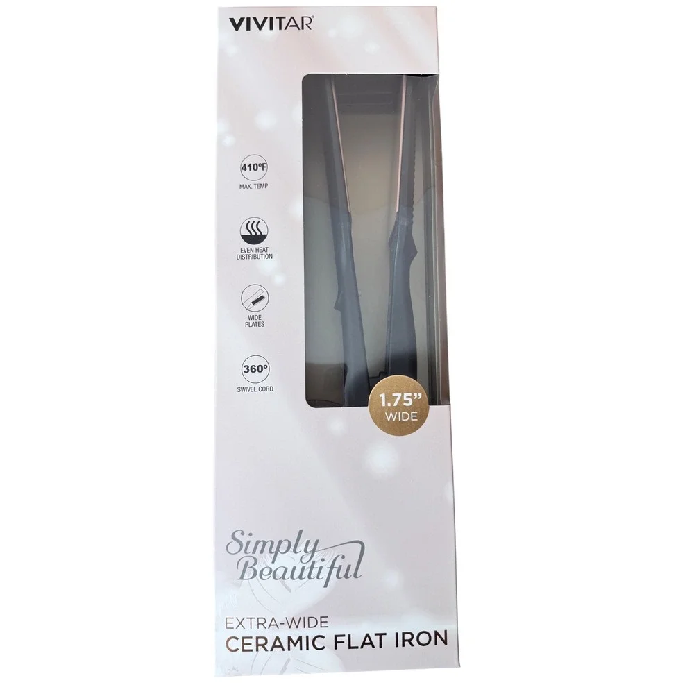 Vivitar Simply Beautiful Extra-Wide Ceramic Flat Iron 1.75